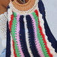 Sac crochet Paulette - bleu