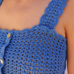 Top crochet Lucette - bleu