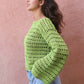 Pull Brigitte crochet - vert lemon