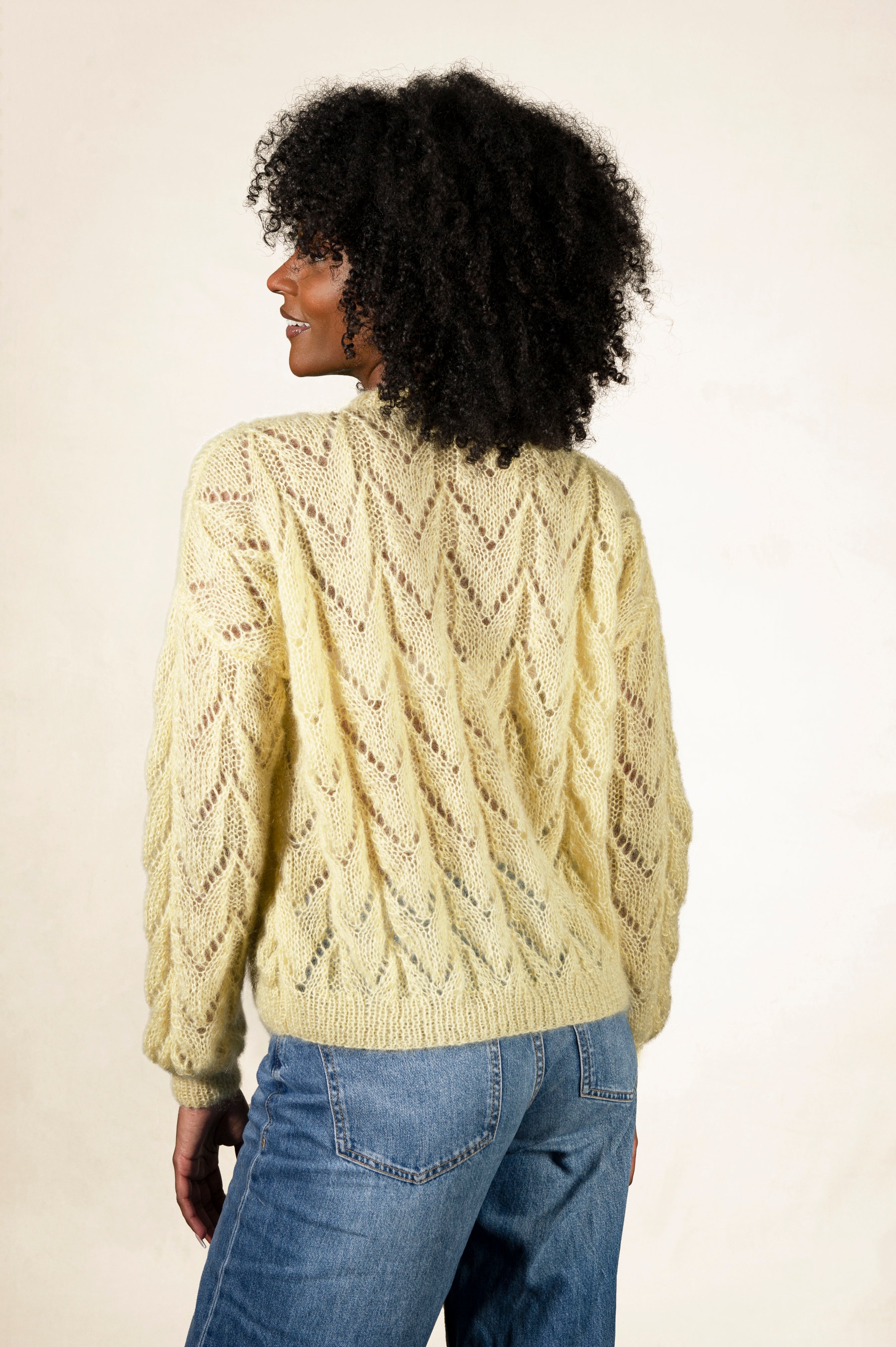 Gilet Claudine jaune pastel en stock