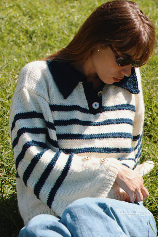 Pull Francine - marinière bleue