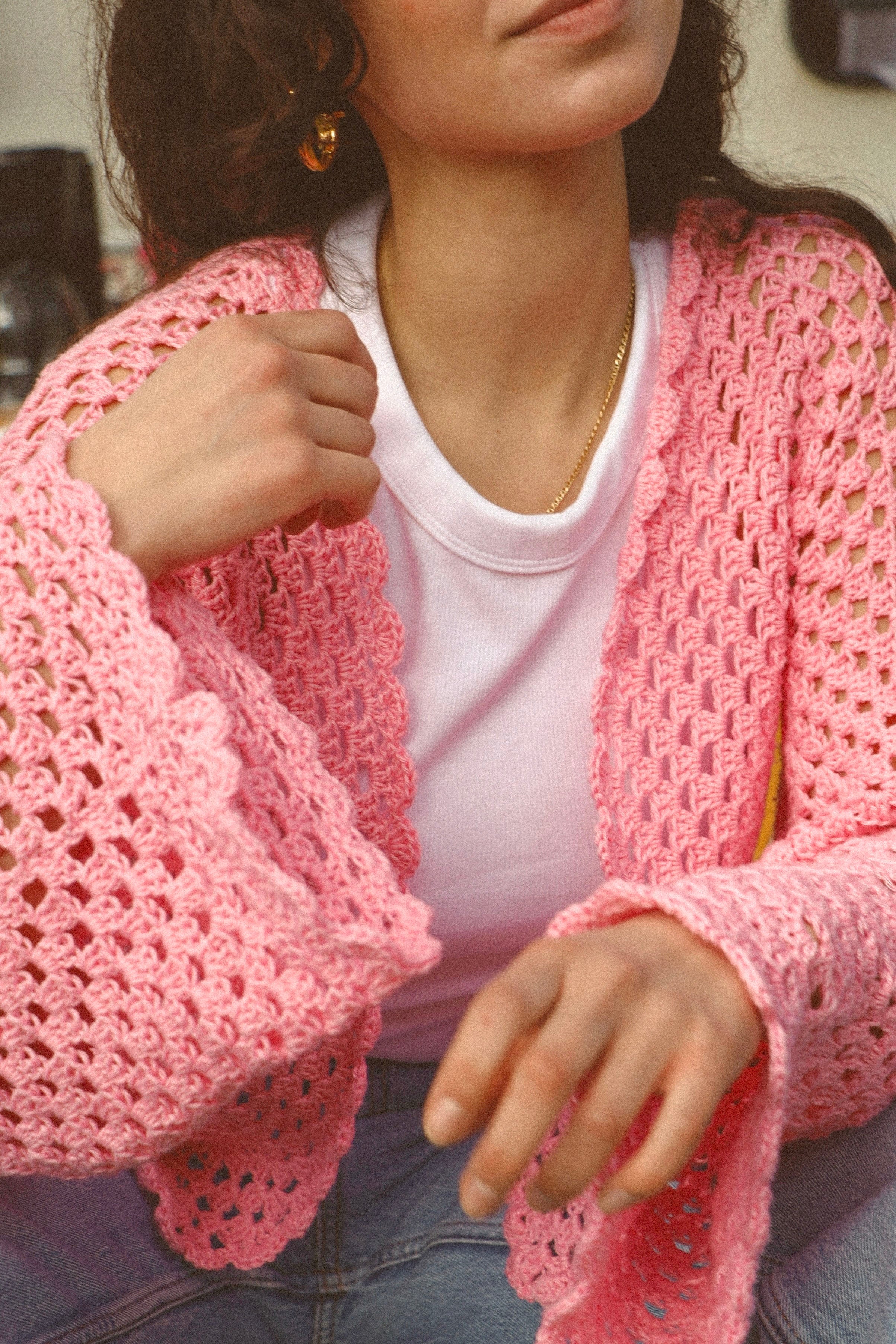 Gilet Denise rose