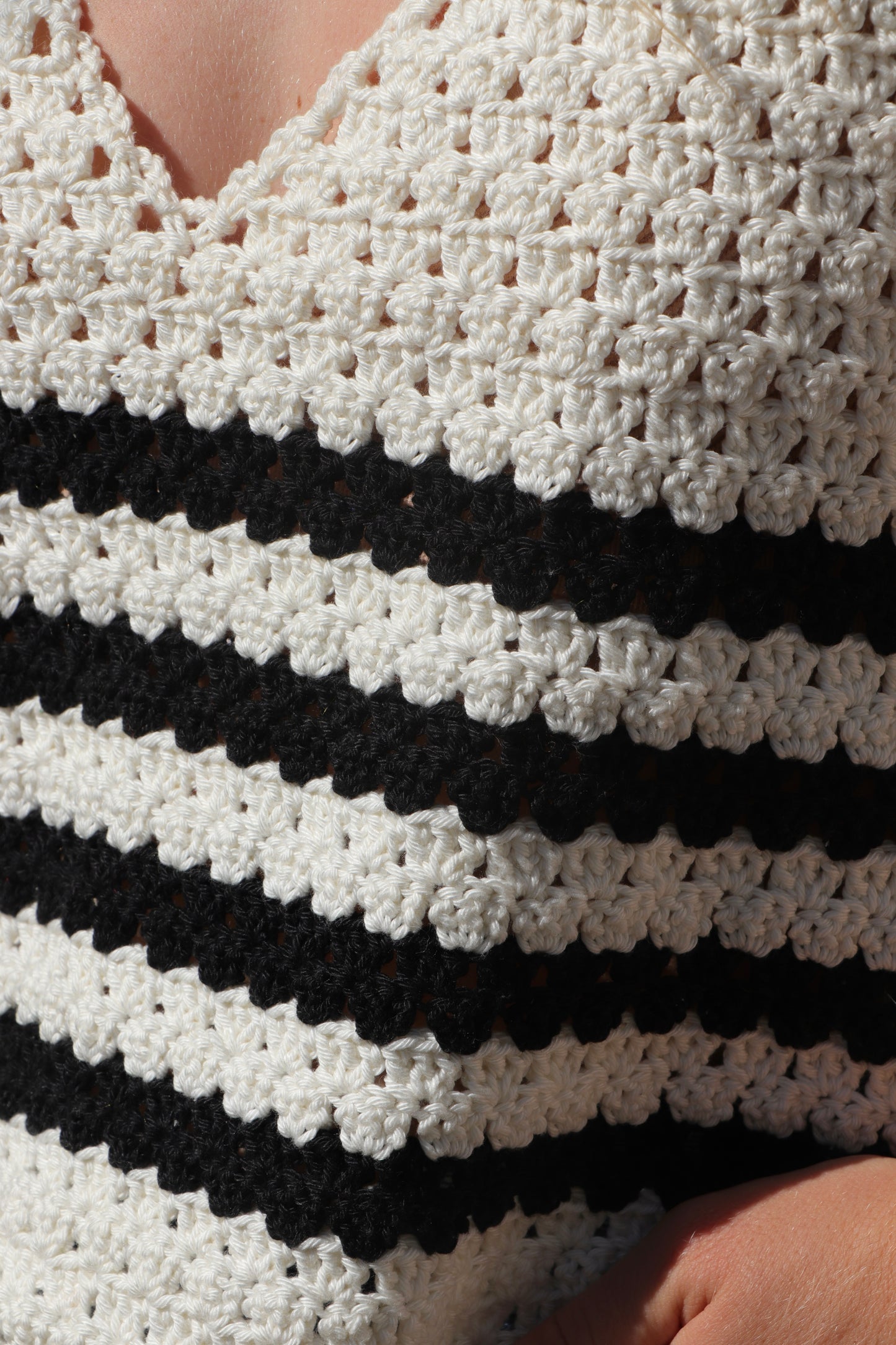 Top crochet Rosita - noir & blanc