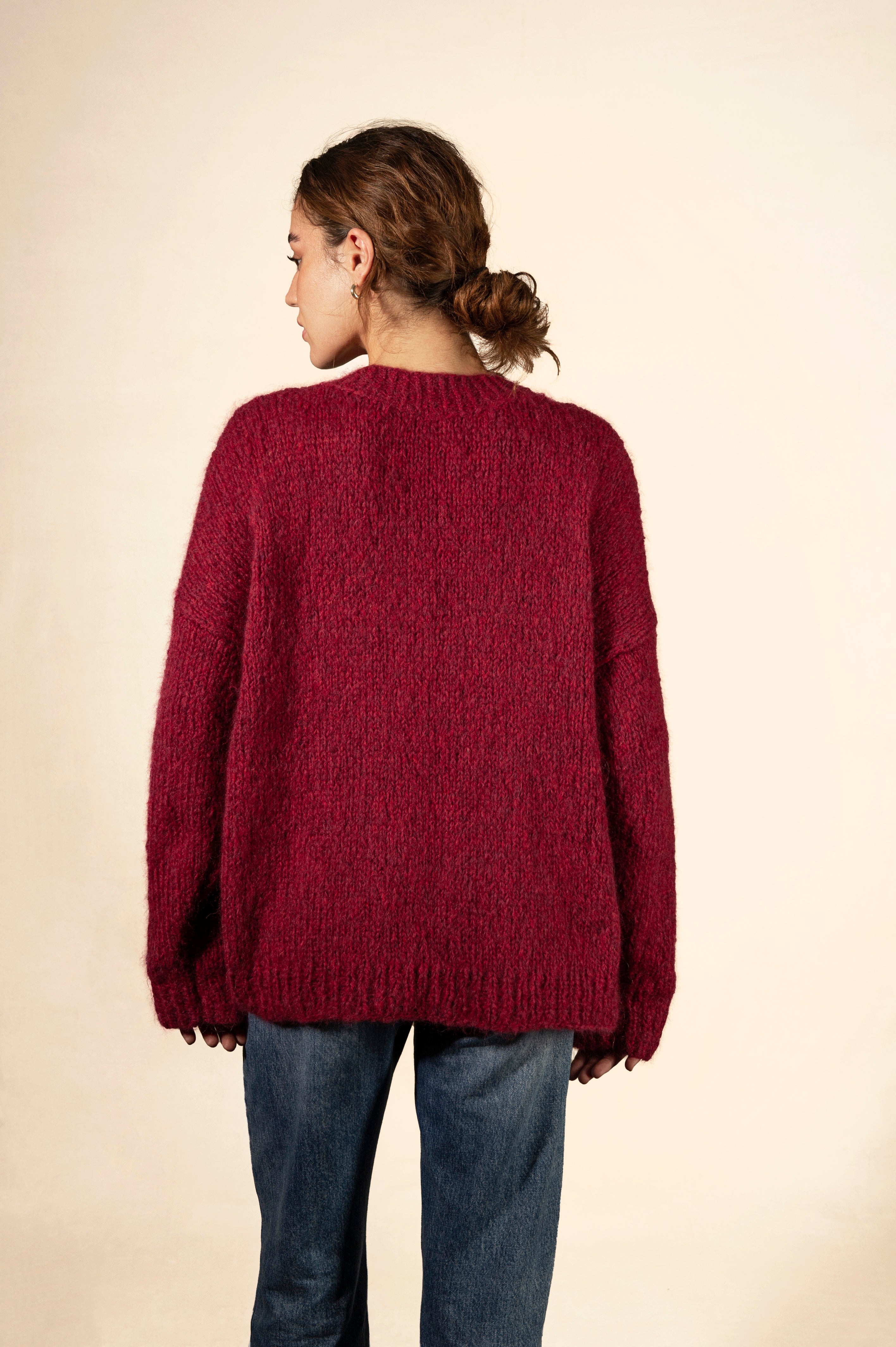 Pull Jacques unisexe rouge