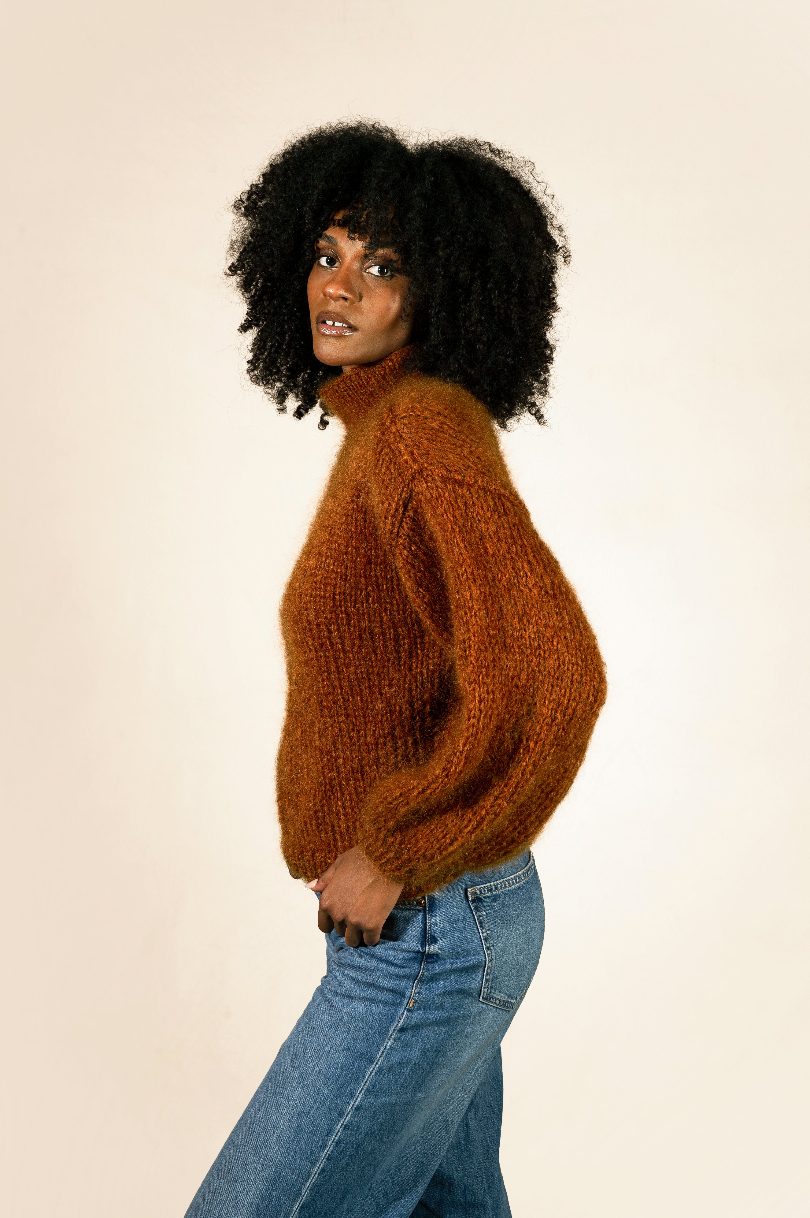 Pull Jeanne marron
