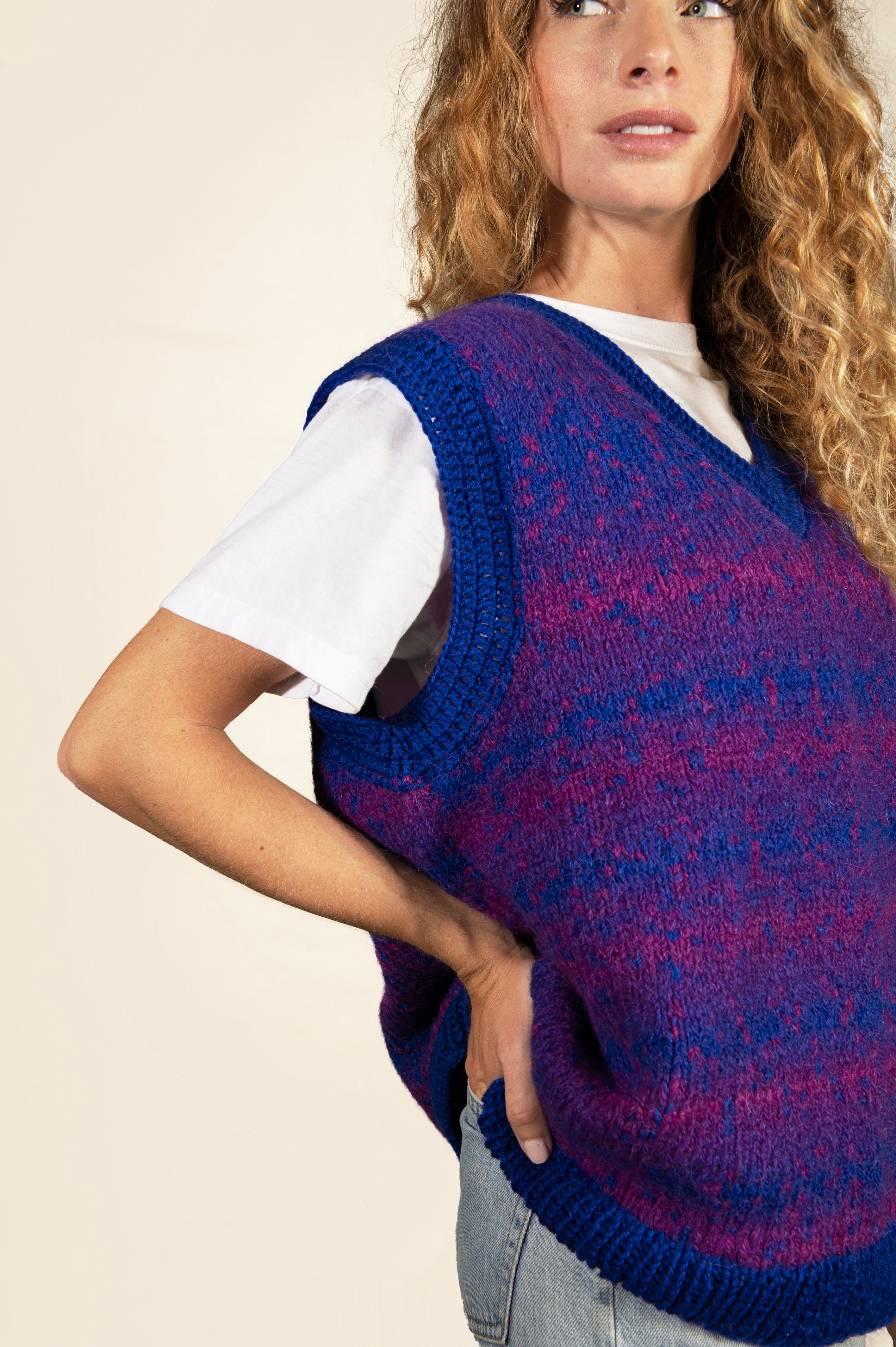 Pull Léon unisexe bleu
