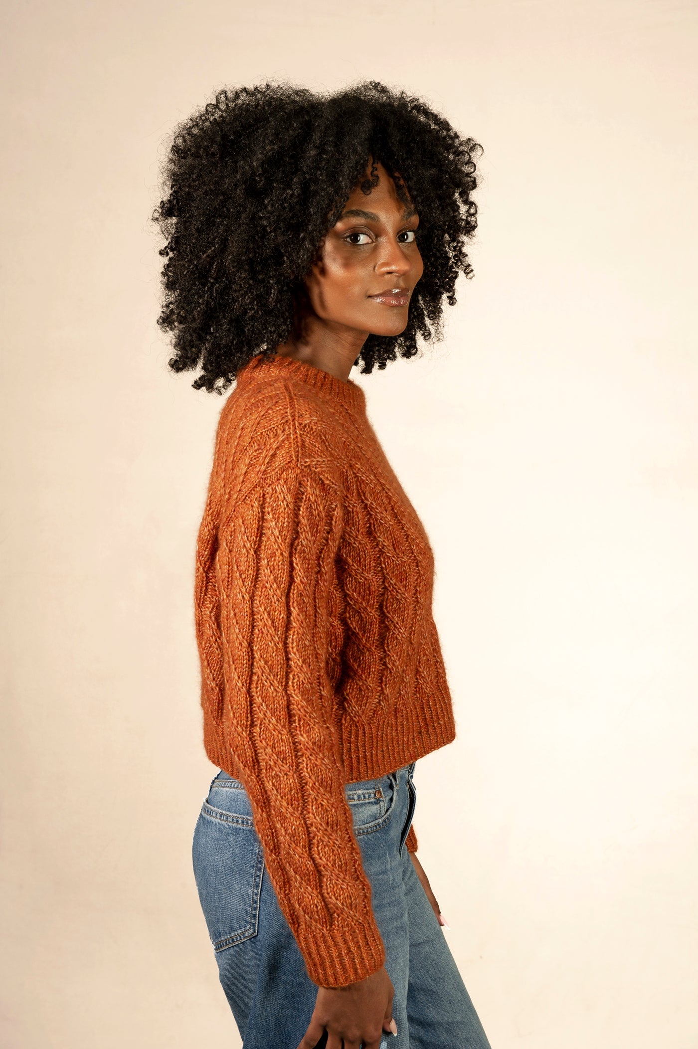 Sweat marron (daim) - MARTINE main image 1