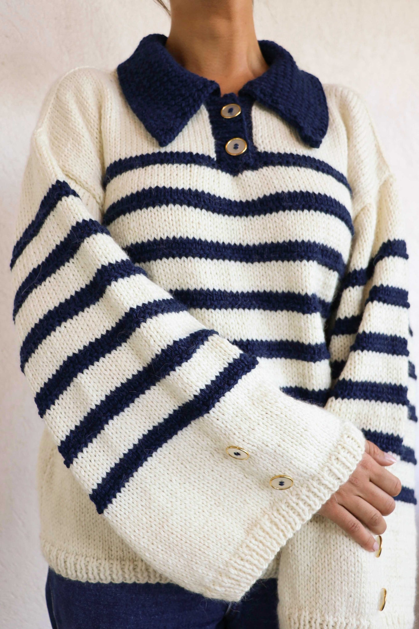 Pull Francine - marinière bleue