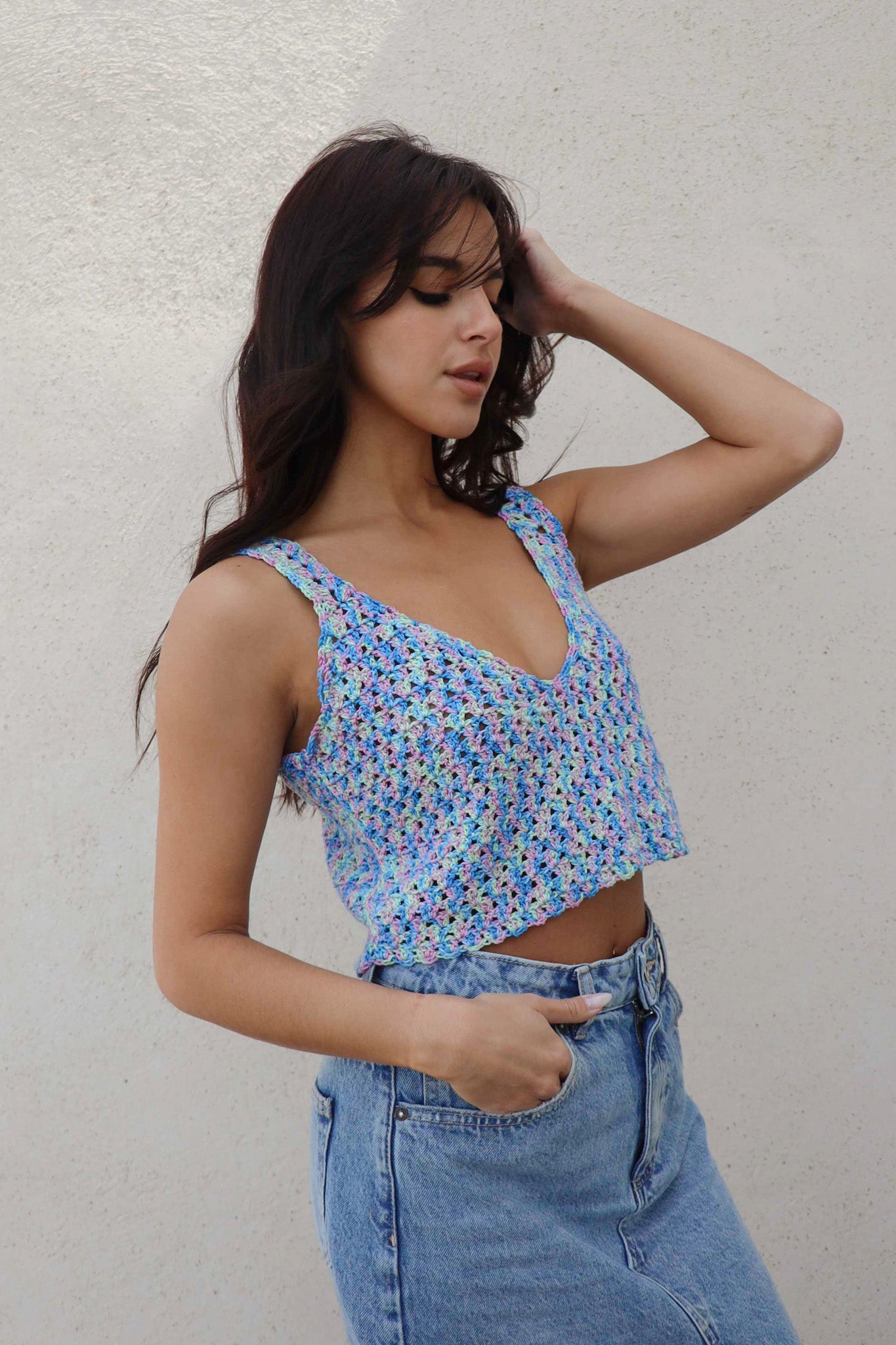 Top crochet Rosita - multicolore