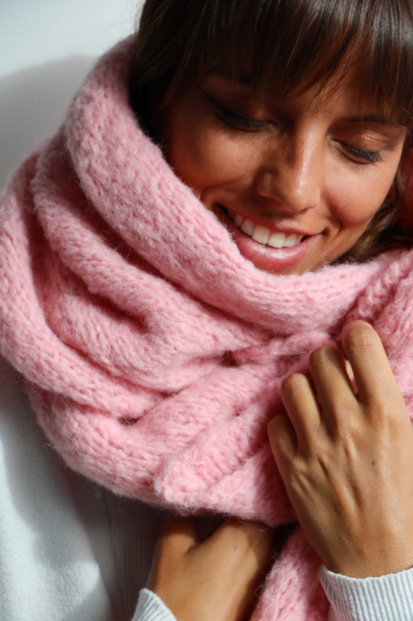 Echarpe Mado rose en stock