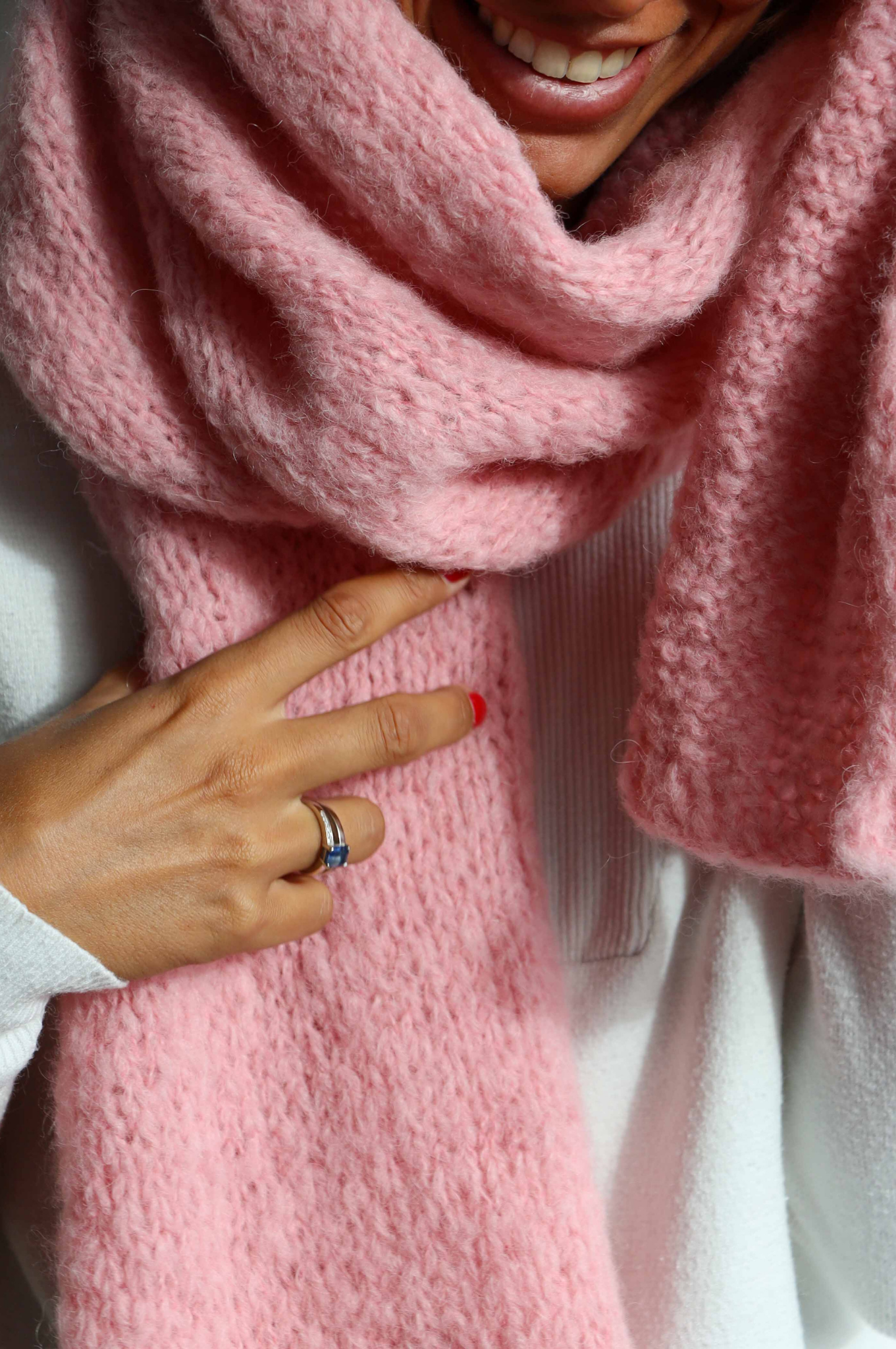 Echarpe Mado rose en stock