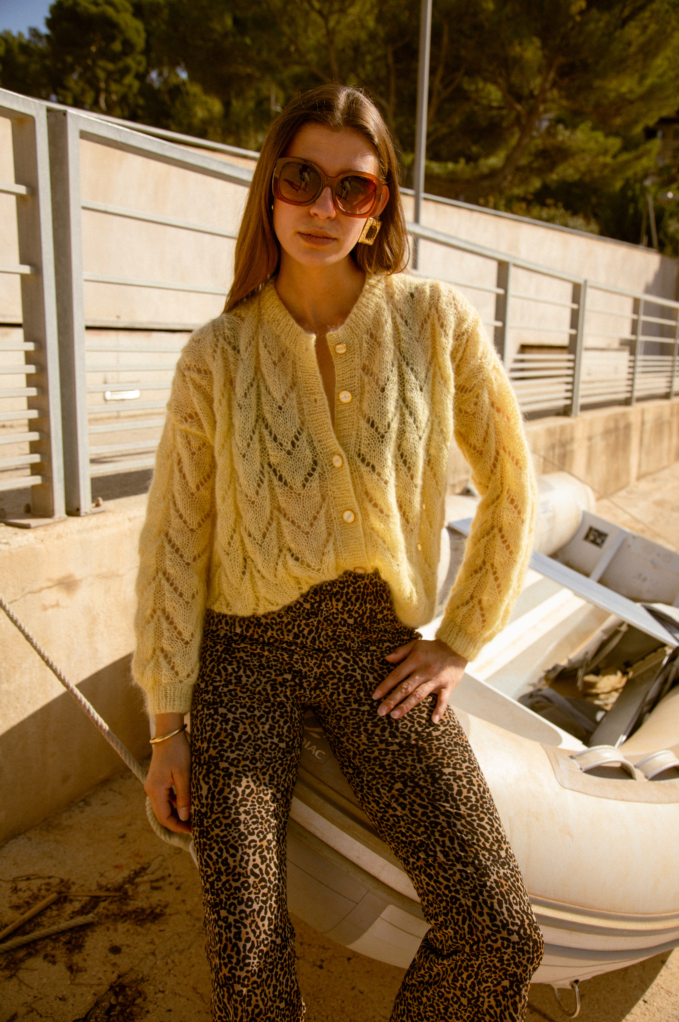 Gilet Claudine jaune pastel en stock