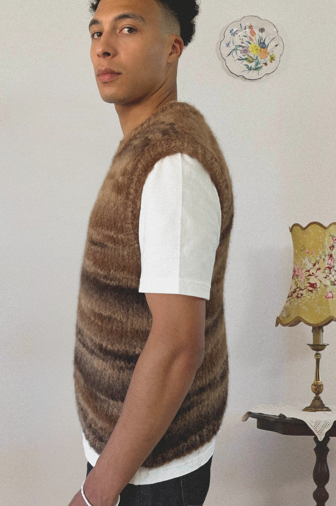 Pull sans manche Dolores Homme marron