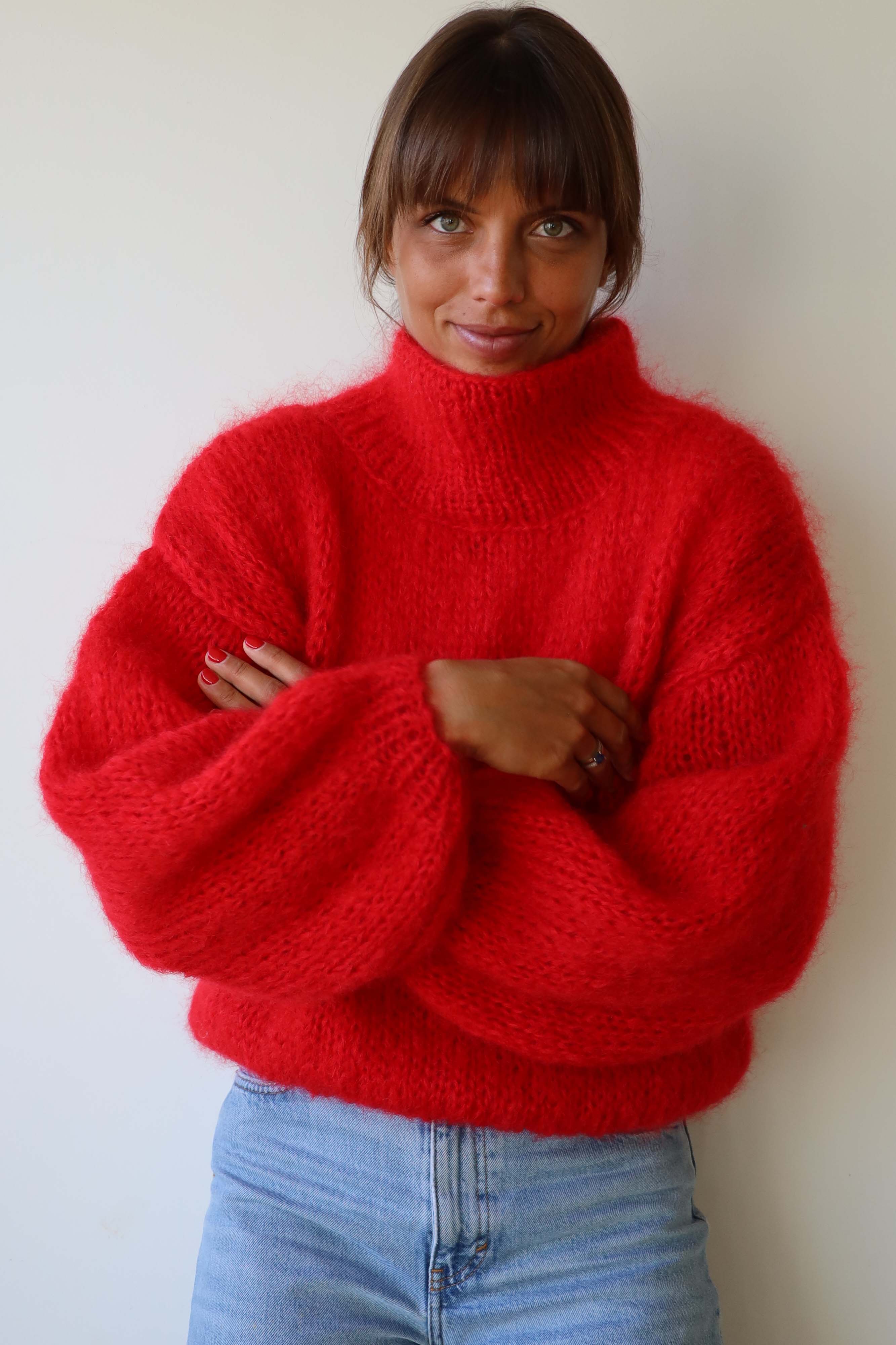 Pull Jeanne rouge