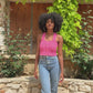 Top crochet Lucette - rose