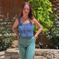 Top crochet Lucette - bleu