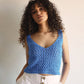 Top crochet Rosita - bleu