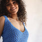 Top crochet Rosita - bleu