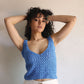 Top crochet Rosita - bleu