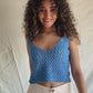 Top crochet Rosita - bleu