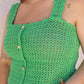 Top crochet Lucette - vert