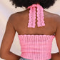 Top crochet Lucette - rose
