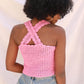 Top crochet Lucette - rose