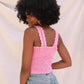 Top crochet Lucette - rose