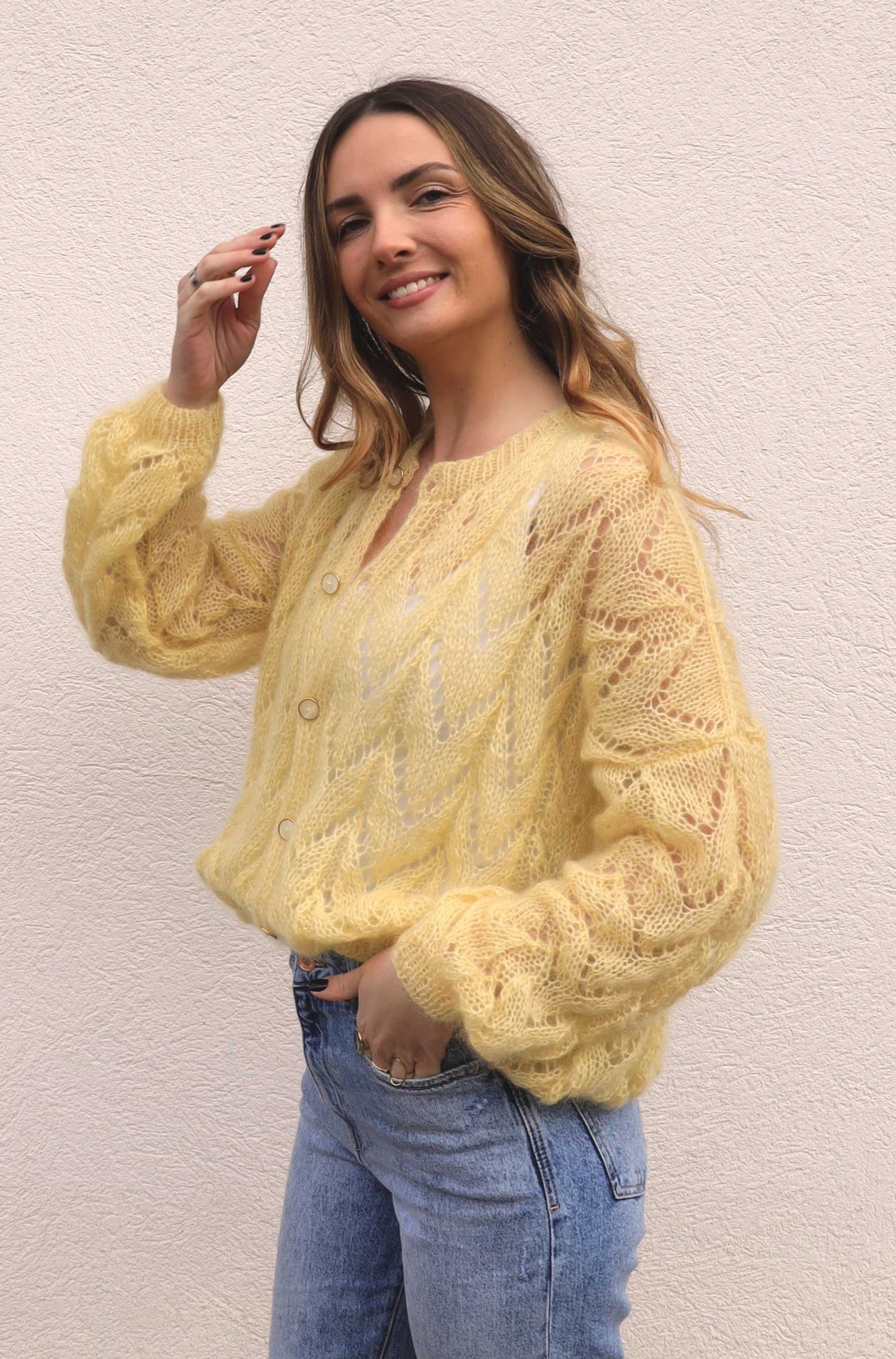Gilet Claudine - jaune pastel