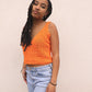 Top crochet Rosita - orange