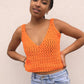 Top crochet Rosita - orange