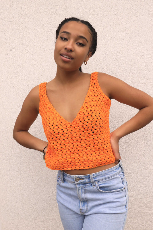 Top crochet Rosita - orange