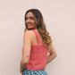 Top crochet Rosita - rose