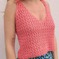 Top crochet Rosita - rose