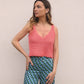 Top crochet Rosita - rose